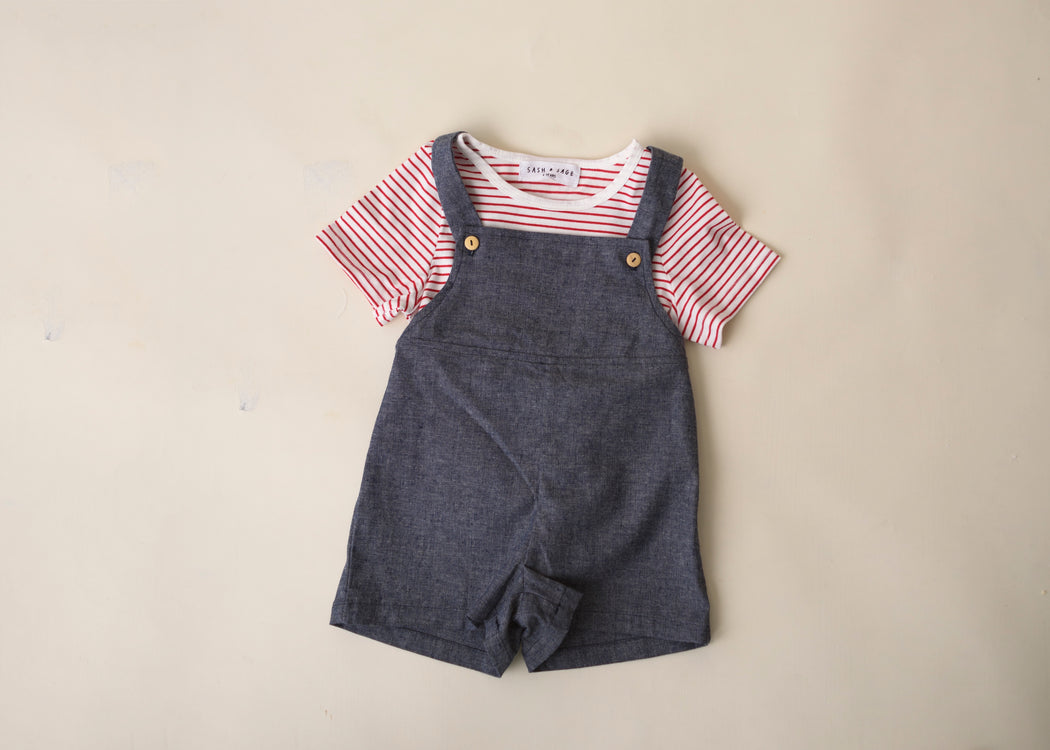 Jamie Overalls Set (Navy)