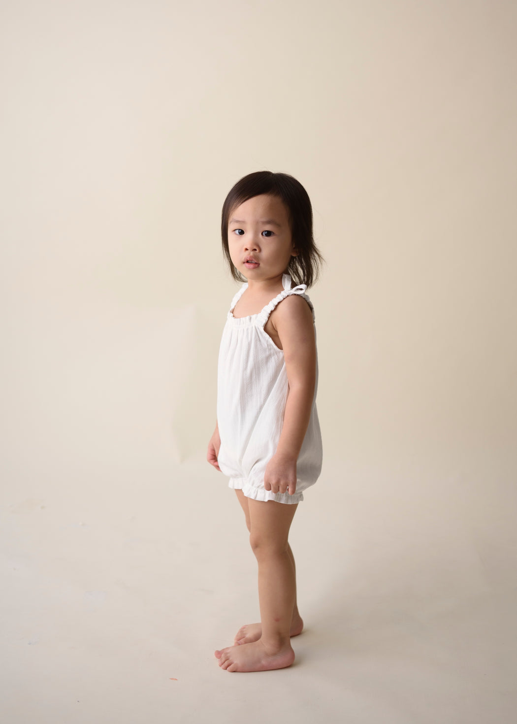 Emma Romper Set (White)