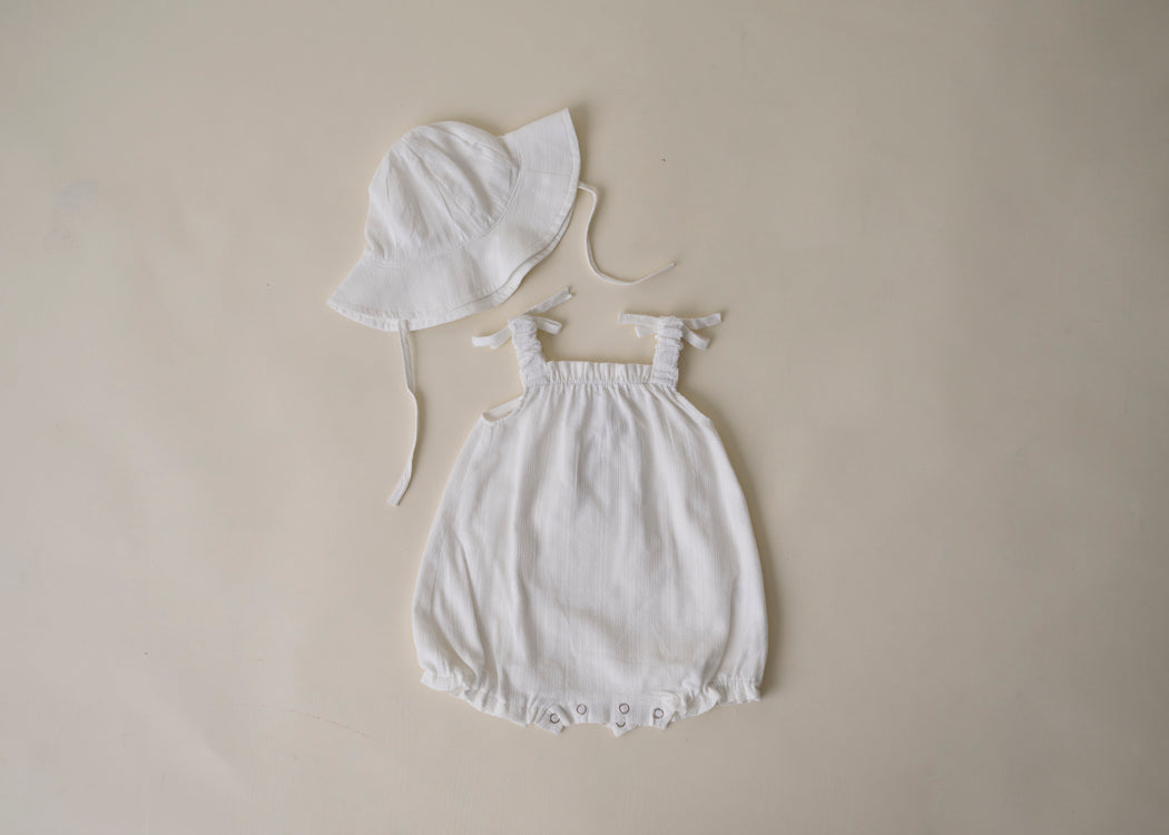 Emma Romper Set (White)